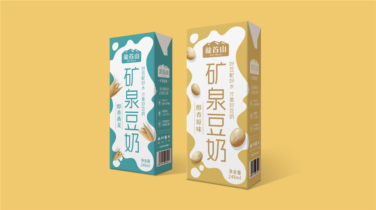 龍首山豆奶包裝設計(圖2)